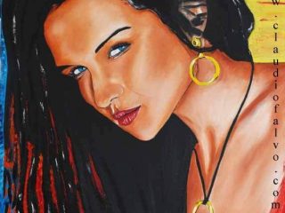 " Guardami "
Olio su tela 
100 x 70  cm
Sgardo femminile di intensa carica seduttrice .