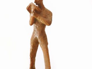 Giuseppe Barone, Ritratto di Gesualdo Bufalino,1998 terracotta patinata 30x20x10