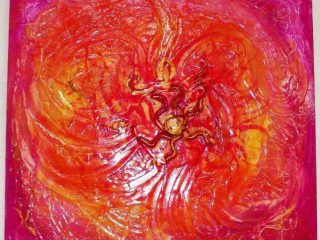 VORTICE DI FUOCO (ACRILICO SU LEGNO)