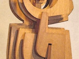 "Guerriero" Scultura lignea (assemblaggio)