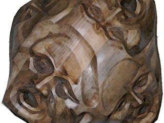 "Uno e più" Scultura bassorilievo lignea
