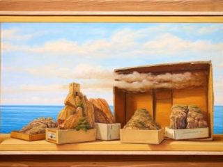 Le rupi erranti - olio su tela (70x40) - 2004