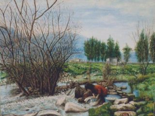 "LA LAVANDAIA DI BALLAO"  olio su tela 
cm. 60x80
