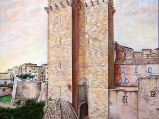 Cagliari Castello 
" Torre dell'Elefante "

Olio e Acrilico su Sacco
 cm. 110 x 90