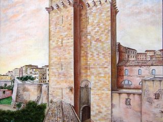 Cagliari Castello 
" Torre dell'Elefante "

Olio e Acrilico su Sacco
 cm. 110 x 90