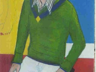 Inginocchiato olio su tela cm 80 x 60 del 2002 london 