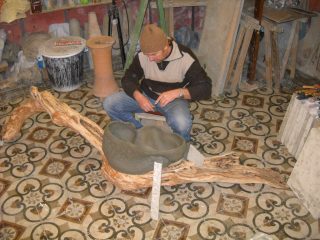 Un momento di lavoro.