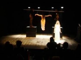 "Sacrifice-Quadri viventi in movimentoII (dedicated to Ron Athey)
Human Installations- performance di Kyrahm
2009
Festival Mut-Azioni Profane Teatro dell'orologio