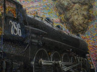 ...Chug...CHUG...the train is underway.
Jack Kerouac-Lonesome Traveller
Olio su tela cm.70x90