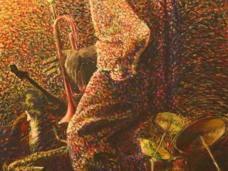 A Man With a Horn  Olio su tela cm. 70x100
