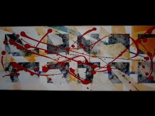 " BROKEN 80's " 
   cm 50x20 
acrilico su tela