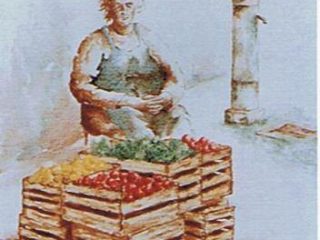 La venditrice di frutta.
Olio su tela (40x50)