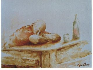 All'osteria.
Olio su tela (40x50)