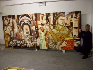 Ensable de Giotto
350x150 cm
olio su tela