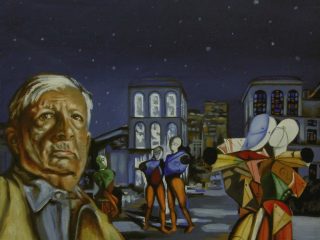De Chirico a Milano
olio su tela 60x50 cm

