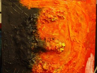 
Olio, gesso grezzo su tela
50x50