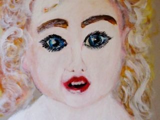 "Doll" tecnica mista su cartone