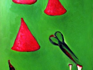 "Pic nic at the torture garden" olio su tela cm 60x80