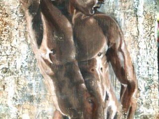 'ABELE' 35X45 TECNICA MISTA SU TELA
"..con le ali spezzate io tornavo al tuo nido e tu mi davi alimento.Perchè hai bruciato quel nido.Non potevi sapere..mi serviva per vivere.."