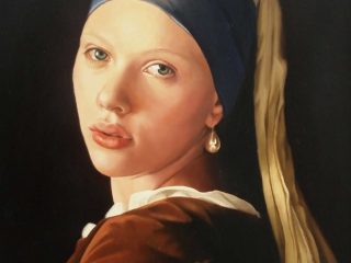 "Scarlet Johanson"
Ritratto a olio su tela cm. 50x70; dal film "La ragazza dall'orecchino di perla" 
(terzo classificato al premio "Ferie Medievali") 