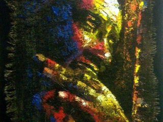 "ALLA FINESTRA"
Olio a spatola su tela juta, cm. 50x70, anno 2005

