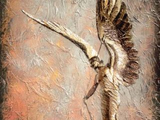 "THE GOLDEN ANGEL"
Tecnica mista su pannello, cm. 80x100, anno 2008