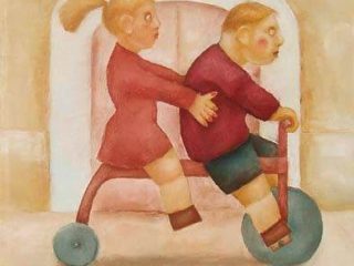 Fuga sul triciclo
olio su tela
cm. 20x20