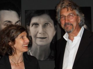 Marie-Laure Bernadac, conservatrice del Musee du Louvre e curatrice della mostra di Mimmo Jodice, con Diego Locatelli