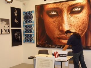 La grande immagine di Marco Glaviano catturava letteralmente gli sguardi dei visitatori del MIA.