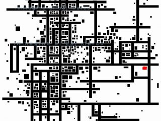 città 376 70x70cm grafica digitale, 2011 di Marco Baj
