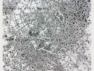  Città Leda, china su carta, 29x31cm 2005 di Marco Baj