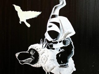 Tela (60x60cm). Venduta.
Realizzato su commissione ed ispirato al logo realizzato sulle maglie Dott. Fonk.

Per INFO & COMMISSIONI scriveteci.

La T-Shirts qua visibili:
http://www.facebook.com/photo.php?fbid=190349017684980&set=o.43317608945&type=1