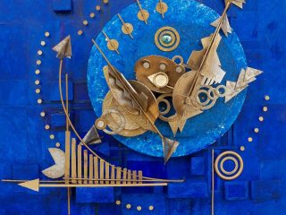 Teatro delle luci urbane 2011, t.m. su tavola cm 50x50x8 