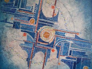 Teatro delle lanterne rosse 2010, t.m. su tela 100x100