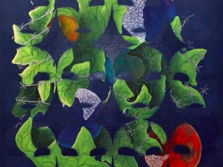 Donatella Bratoli - NESSUNA! - tecica mista su tela . cm80x80