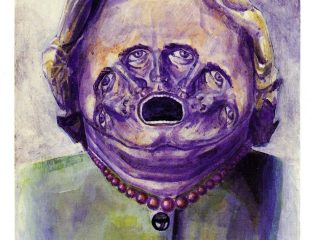 \"l\'urlo\",  acrilico su tela. Anno 1987