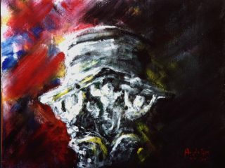 Colonna Romana in pezzi - Tempera su cartone telato - Trittico