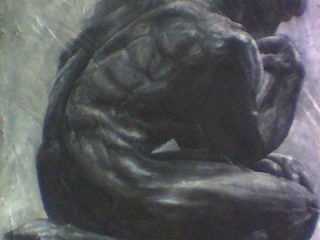 Omaggio a Rodin - Olio su tela gessata