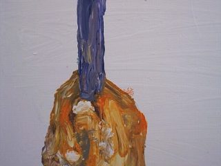 Mano che tira una fune. Tecnica mista su masonite. Dimensioni 50 x 70 circa realizzata nell'anno 2003.