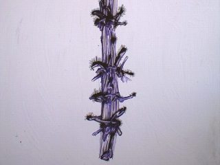 Filo spinato.Tecnica mista su masonite. Realizazzione anno 2002. Dimensione 80 x 90. 