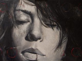 Gravità zero - olio e materia su tela, cm 100x70 - 2010 (sett)