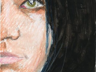 La metà oscura - mista su carta A4 2009