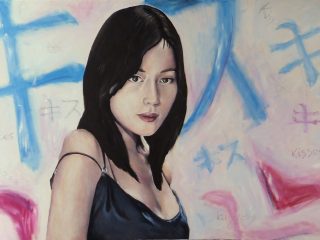 Luoghi lontani, luoghi comuni - olio e matita su tela cm 120x80 - 2009