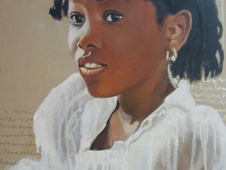 "metamorfosi di luce" - olio su tela rovesciata- 
50 x 70