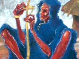 LE GRIOT...sabbia su tela...2003