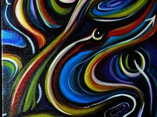 P.M.D.F. poetrique mouvement de fleures...acrilico su tela...TRITTICO...particolare