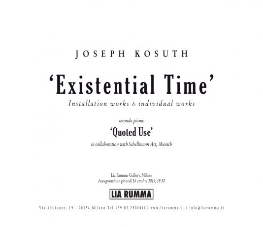 Joseph Kosuth – Existential Time