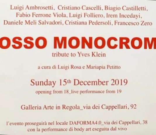 Rosso Monocromo. Tribute to Yves Klein