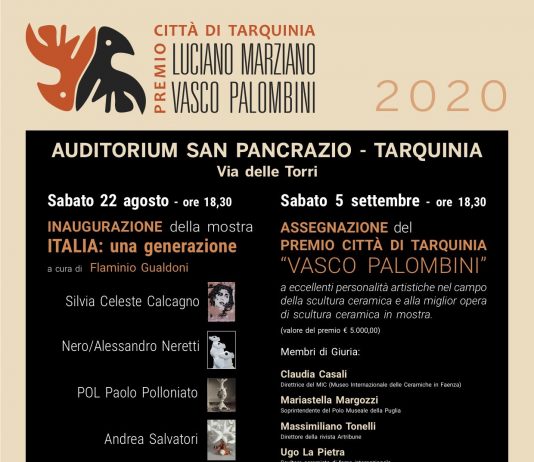 Italia: una generazione. Premio Città di Tarquinia Vasco Palombini 2020