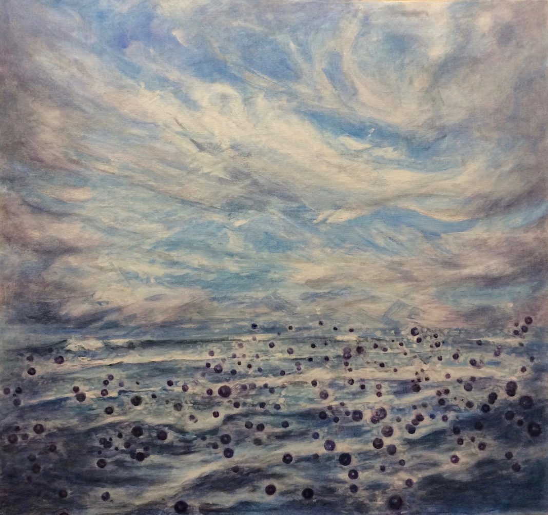 June Julian – Atlantic Blues. Paintings from the edgehttps://www.exibart.com/repository/media/formidable/11/Julian_Microplastic-Tide-1068x1005.jpg